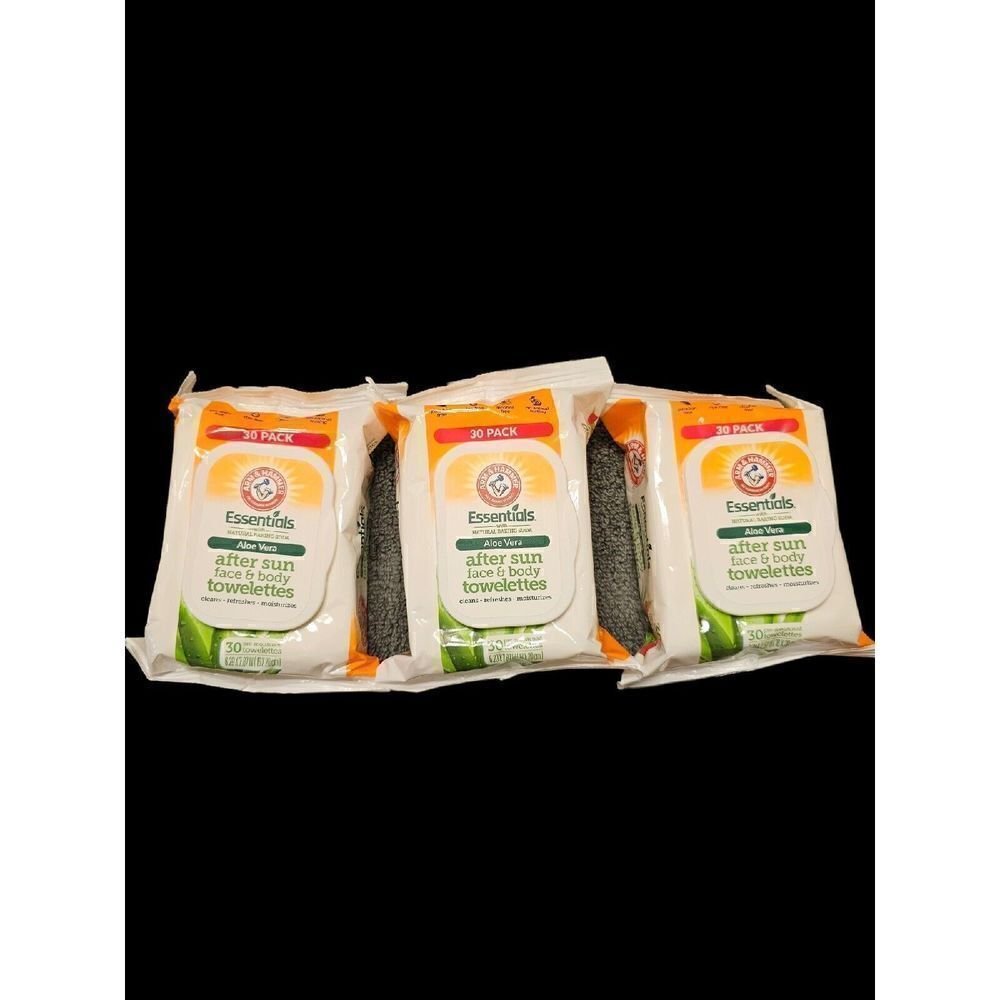 ARM & HAMMER Deodorant "On the Go" Towelettes 30 Count Each‎ - Pack of 3